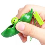 Stress Relief Squeezed Bean Vent Toy Soybean Keychain Phone Bag Stress Relieve