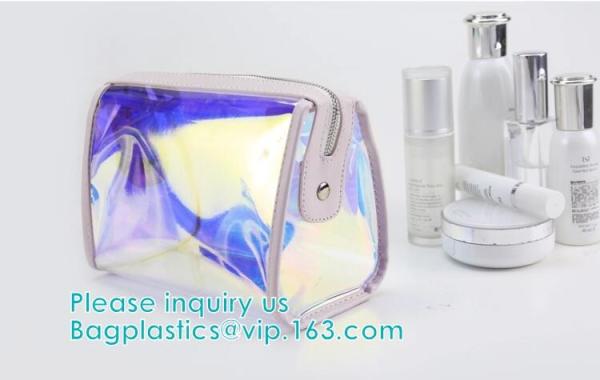 vinyl pvc barrel cosmetic bag with zipper, Barrel Bag Clear PVC Packing Zipper