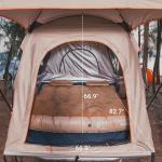 82.7*66.9*66.9Inch Khaki 210D Silver Coated Polyester Pickup Truck Tent With
