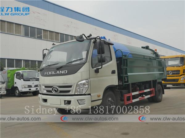 Buy cheap Foton Forland 8000L 4X2 Vacuum Sewage Suction Truck from wholesalers