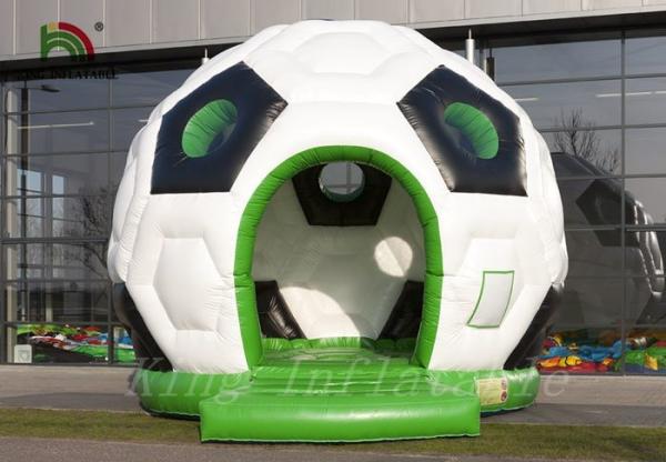 Buy cheap Multicolored Football Blow Up Bouncy House Durable 0.55mm PVC Tarpaulin Material from wholesalers