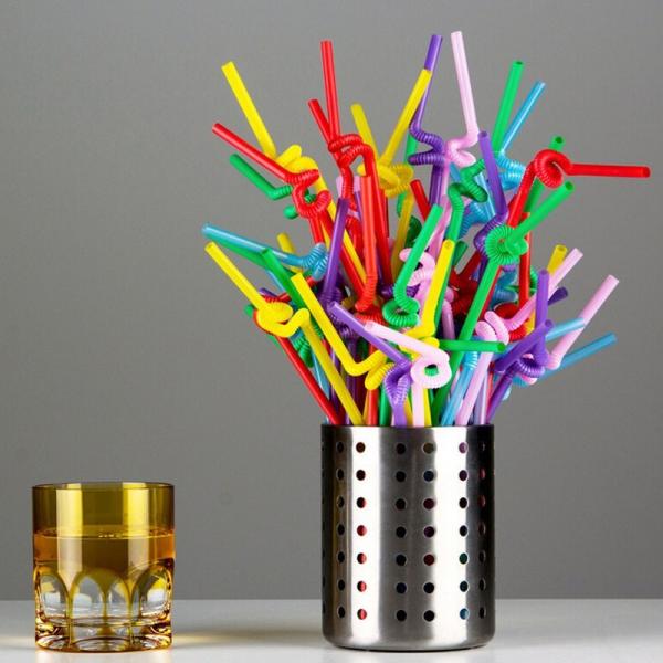 Buy cheap Colorful / Black Coffee Straws , Wedding Party Disposable Plastic Straws from wholesalers