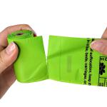 Customizable Flat Top Compostable Pet Waste Bags Retail Box Packed