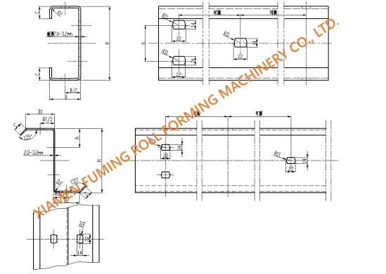 36KW CZ Purlin Roll Forming Machine Size Changing Automatically