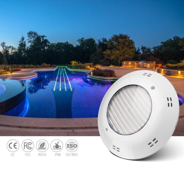Buy cheap PC Cover Wall Mounted Fiberglass Pool Lights 18W 6500K from wholesalers