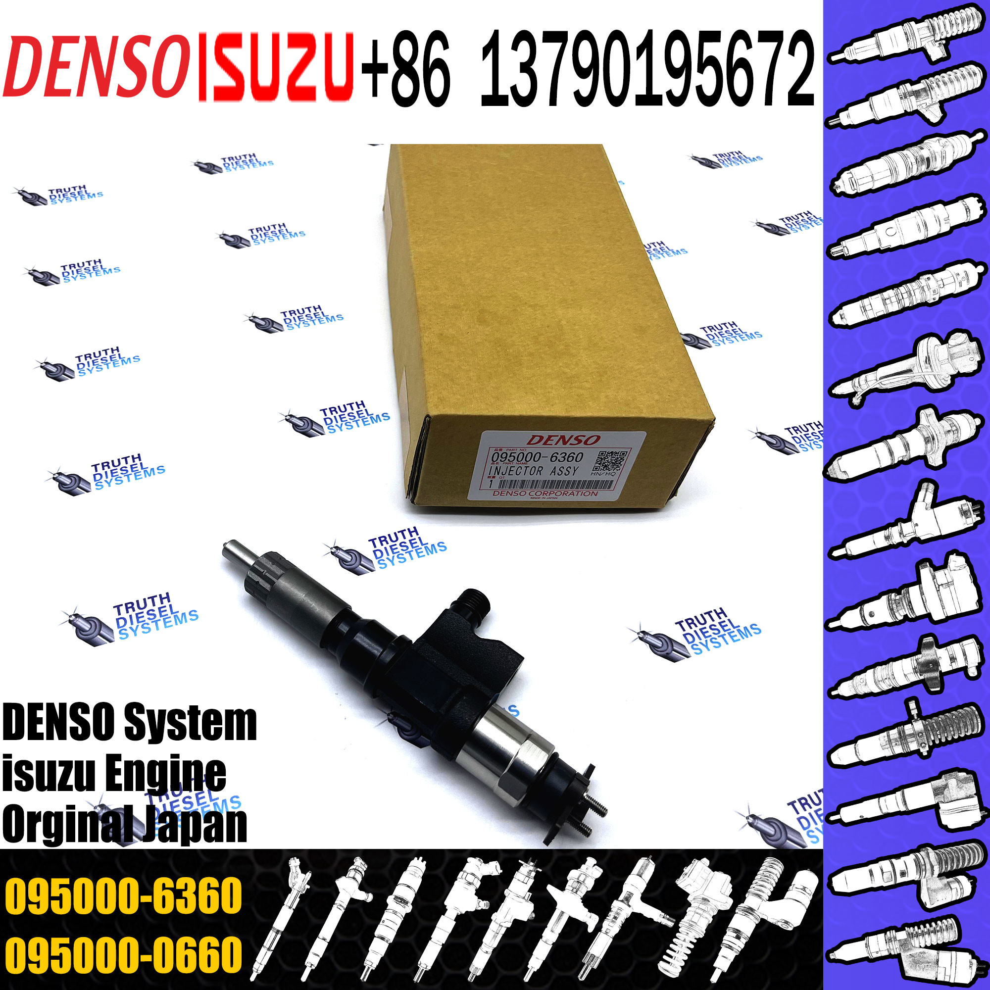 Engine Injection Parts 4HK1 6HK1 Fuel Injector Nozzle Common Rail Injector 8976097882 8976097884 095000-6363 095000-6360