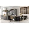 Buy cheap Custom Modern Modular Melamine Kitchen Cabinet with island Matt Quartz Gray Lacquered Wooden Kitchen Cabinets from wholesalers