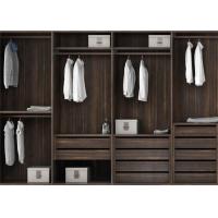 Buy cheap Pull Out Cloth Rack Walk In Closet Cabinets , Melamine Finish 4 Door Wardrobe product