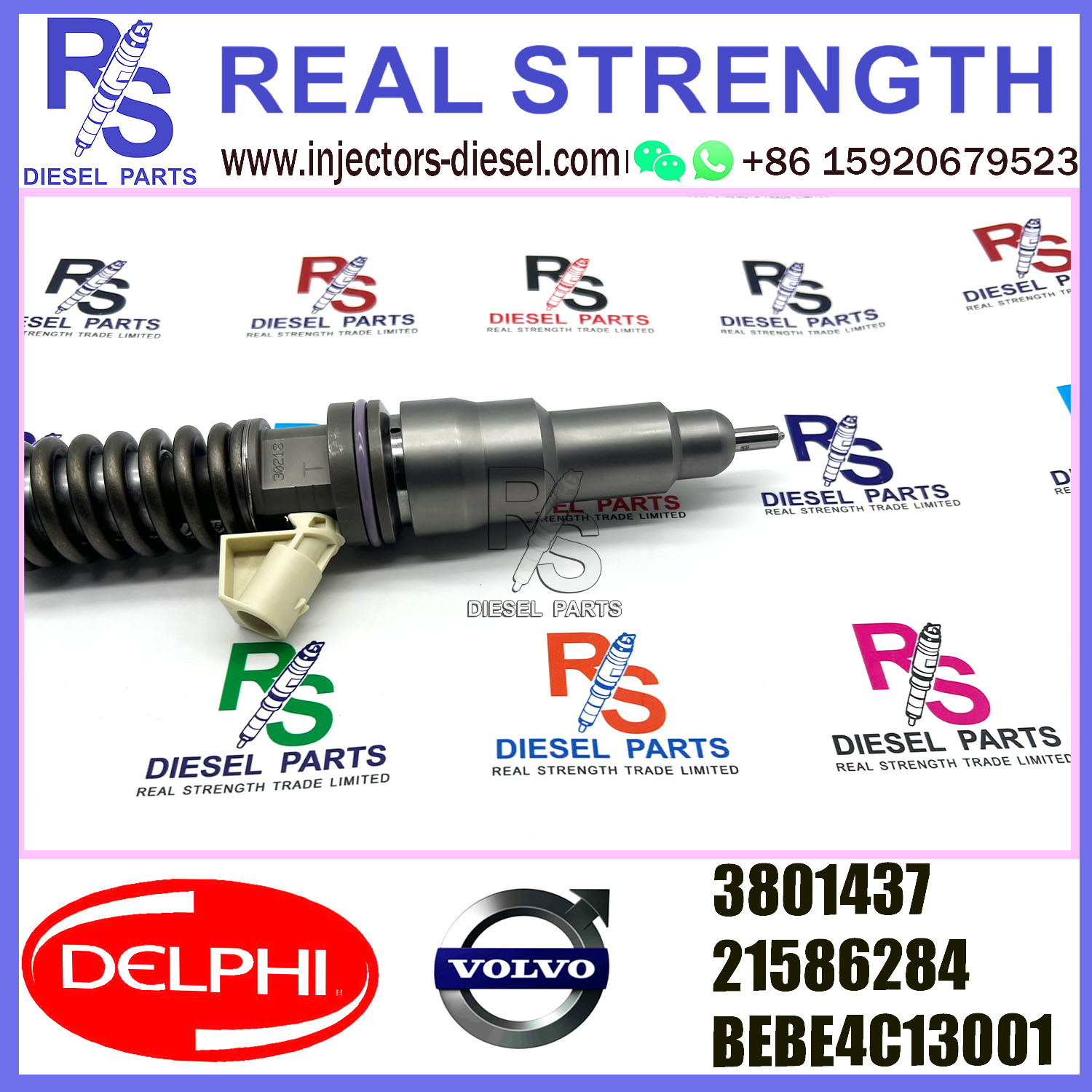 V-O-L-V D12 Bus Fuel Injection 2 Pin 3801437 21586284 3801437 BEBE4C13001 E1