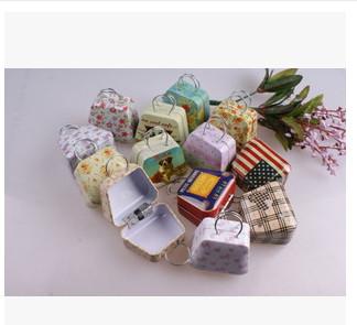 Buy cheap New promotional gift customed logo handbag shape tin package gift candy box case from wholesalers