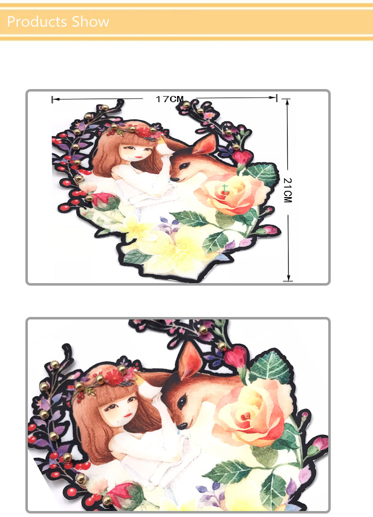 Beautiful Various Elements Digital Printed Patches For Garment / Decoration