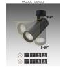 Buy cheap Tiltable Surface Mounted Ceiling Spotlights 3008lm-3360lm Black Spotlight Track from wholesalers