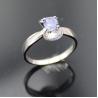 Buy cheap 925 Silver Roud Purple Cubic zirconia Engagement Ring (F21) from wholesalers