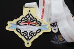 Gold / Silver / Copper Die Cacting Metal Award Medals One Side With Soft Enamel