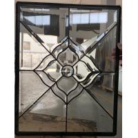 Buy cheap Patina and brass came decorative glass for wooden door 25.4MM thickness product