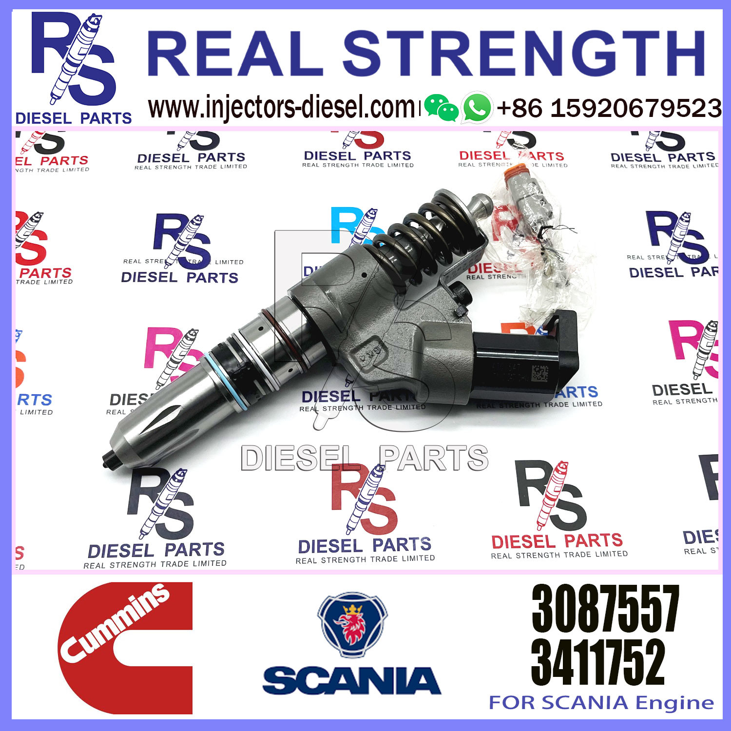 Diesel Engine Fuel Injector 3411752 3084589 3411756 3609925 3083849 3087772 3087557 For CUMMINS ISM QSM M11 Engine