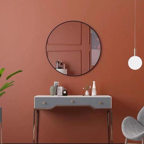 Buy cheap Hanging Gold LED Backlit Living Room Wall Mirror Customize Decoration from wholesalers
