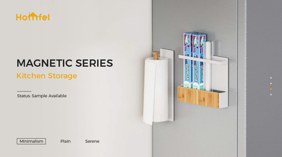 Household Magnetic Attraction Kitchen Organizer for Storage Holders Racks 80*102*290mm