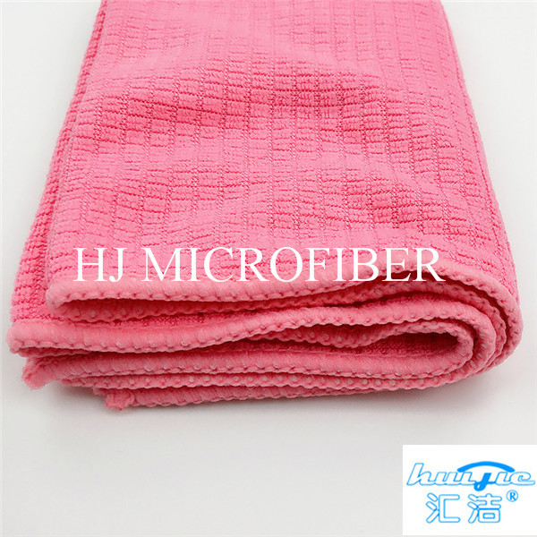 Microfiber Cleaning Cloth Towel Weft Knitted Cloth For Kitchen Red Color 16" Washing Tools