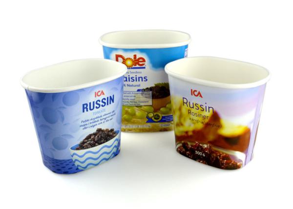 Buy cheap Oval Ice Cream Paper Tube Packing With PE Cap For Dry Food / Cookie / Chocolate from wholesalers