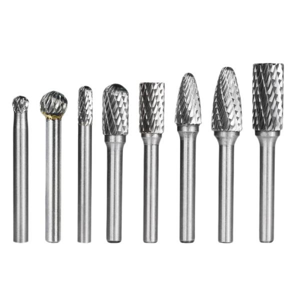 Best 1/4" Tungsten Carbide Die Grinder Bits Set (8pcs) For Polishing Steel Wood
