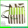 Buy cheap LUDA fashion striped wallets zipper closure paper straw handbag clutch bag from wholesalers