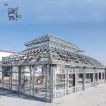 Wrought Iron Gazebo Pavilion Green House Sunroom Large Size Decor Outdoor Garden