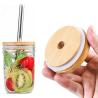 Buy cheap Food Kitchen Glass Storage Jar Lids Wooden Lids with Silicon Circle Well Sealed from wholesalers