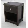 Buy cheap HPL top with solid wood edg 1-drawer dark finish night stand,bedside table,hotel bedroom furniture,hospitality casegoods from wholesalers
