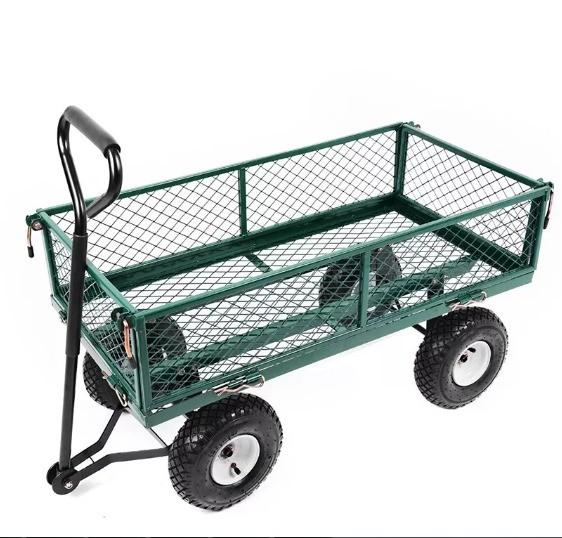Buy cheap Effortless Garden Transport with 500LBS Capacity Steel Mesh Deck Flower Trolley from wholesalers