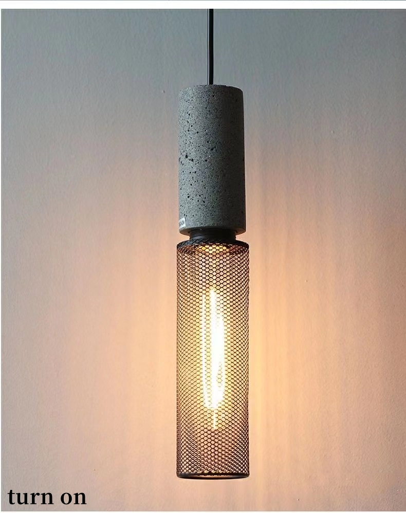 Industrial Pendant Lights Interior Iron Lampshade Bar Table living room Cement Pendant Lights(WH-VP-181)