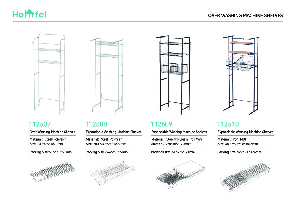 Pull Out Expandable 3-Tier Laundry Room Shelf Over The Washing Machine Storage Rack Space Saver Shelving Units With Rod