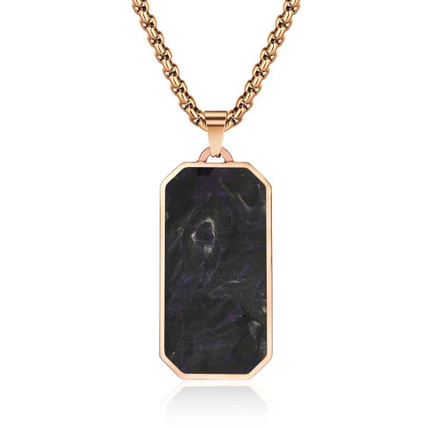 Buy cheap Anniversary Men Forged Carbon Fiber Pendant Gold and Green Prayer Choker from wholesalers