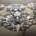 Handmade Resin Wolf Shield For Window Display Decoration