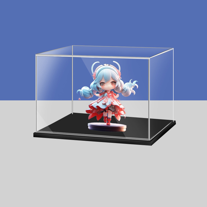 Double Sided Clear Acrylic Display Cube Holder Case Sports Helmet Display Case