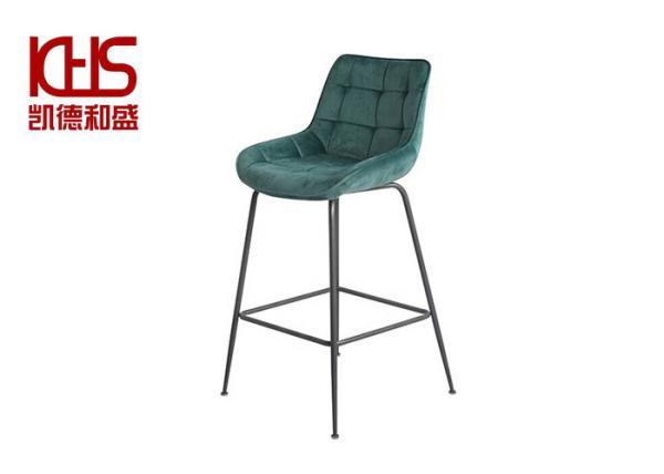 Buy cheap 150kg Farmhouse Counter Height Bar Stools Velvet Upholstered Kitchen Bar Stool Chair from wholesalers