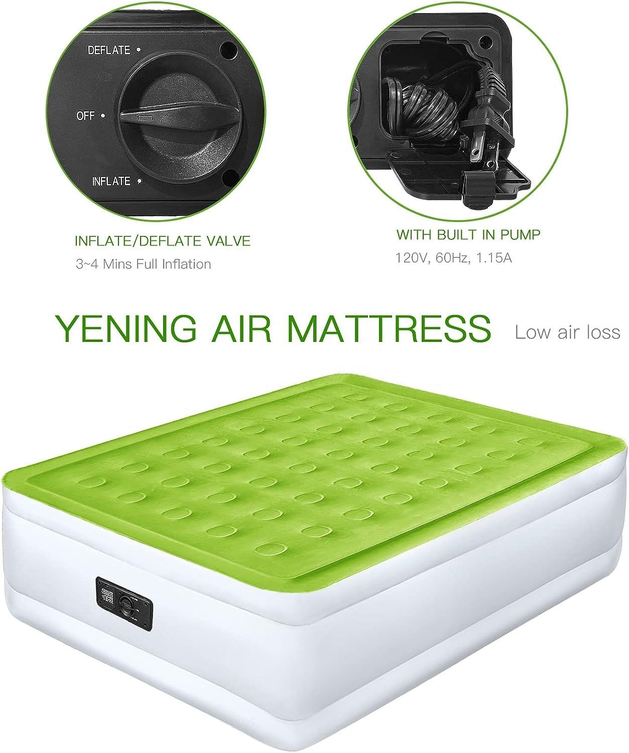 OEM Fold Up Camping Mattress Auto Double Blow Up Mattress With Blower