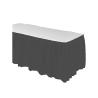 Buy cheap Coral Red Disposable Waterproof Table Skirt Plastic Party Table Skirt from wholesalers
