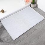 D4 Microfiber Tufted Anti Slip Sponge Backed Shaggy Bathroom Mats