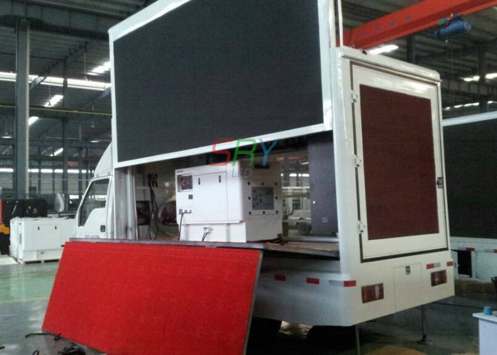 IP65 PH10mm Advertising Truck Mounted LED Screen Movable rear maintenance