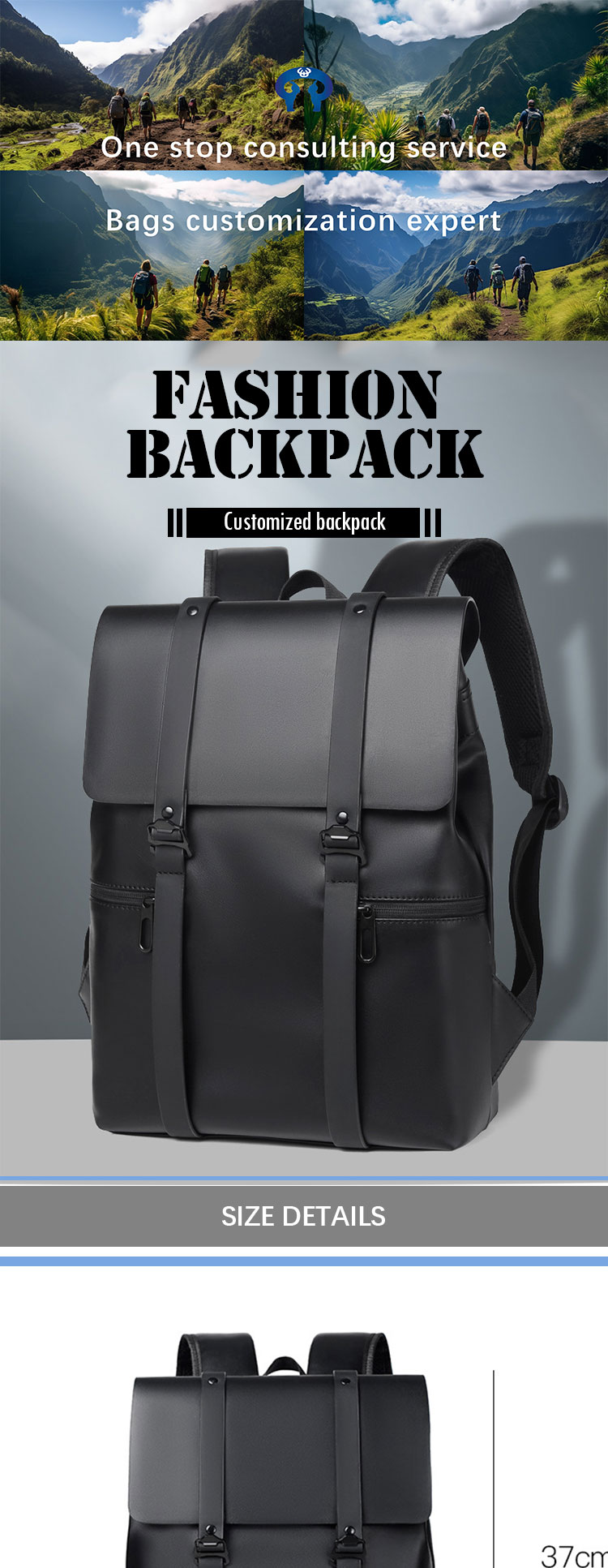 20-39Litre Modern PU Fabric Business Backpacks , Waterproof Laptop Backpack For Work