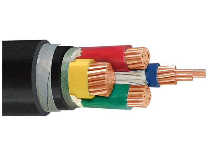 XLPE Insulated Low Voltage Power Cable With Steel Tape Armored 4 Cores