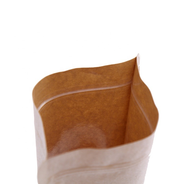 Free samples available biodegradable feature and plastic material kraft paper stand up zipper coffee tea bags