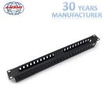 19 Inch Networking Horizontal Cable Manager 1u 24 Ports Rack Mount In Black