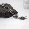 Buy cheap 925 Silver Plated Titanium Stainless Steel Vintage Old Rose Link Bracelet (CE123) from wholesalers