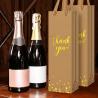 Buy cheap Custom Printed Wine Packing Shopping Paper Bag For Bottle CMYK 4 Color Offset Printing from wholesalers