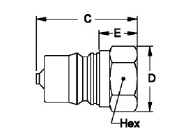 Three Inch Zinc Plated Steel Shut Off Coupling