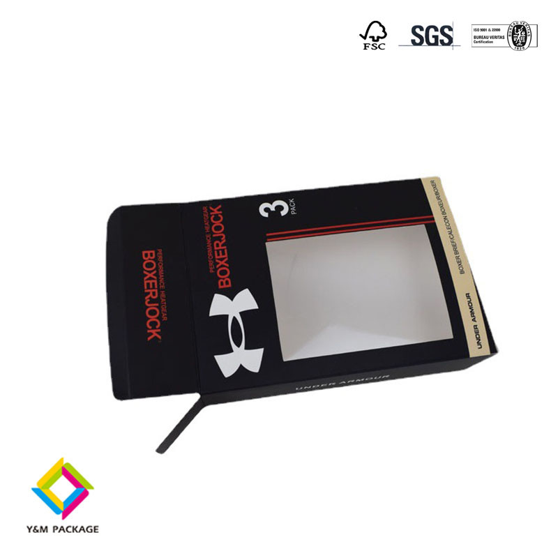 Custom Print Buckle Bottom Luxury Box Tuck End With Window Paperboard For Packaging