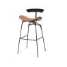 Buy cheap Tall Modern Leather Industrial Bar Stools Metal With Wood Backs from wholesalers