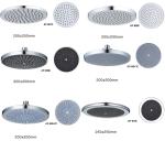 ABS Plastic 9inch Round Chrome Plated Rainfall Spray Shower Head Bathroom Top